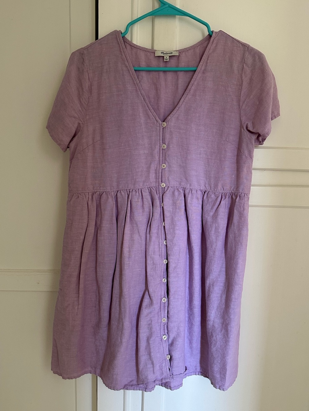 Madewell | Lilac Button-Front Dress, Size S ✨